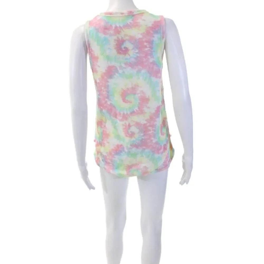 Emerson Road Womens Tie Dye Print Terry Sleepwear Set Multicolor Size XS